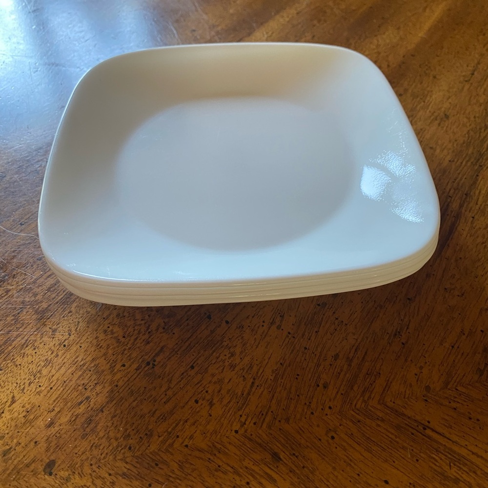 4 Corelle White 6.5” Sq appetizer plates - Picture 6 of 10